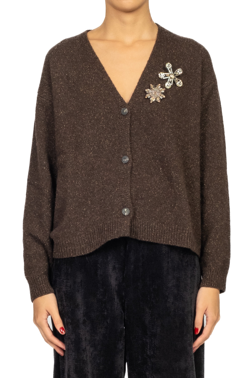 Tensione In - Cardigan con applicazioni Art. D82046