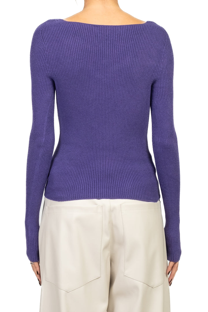 Vicolo - Maglia costine scollo tondo Art. 77316F