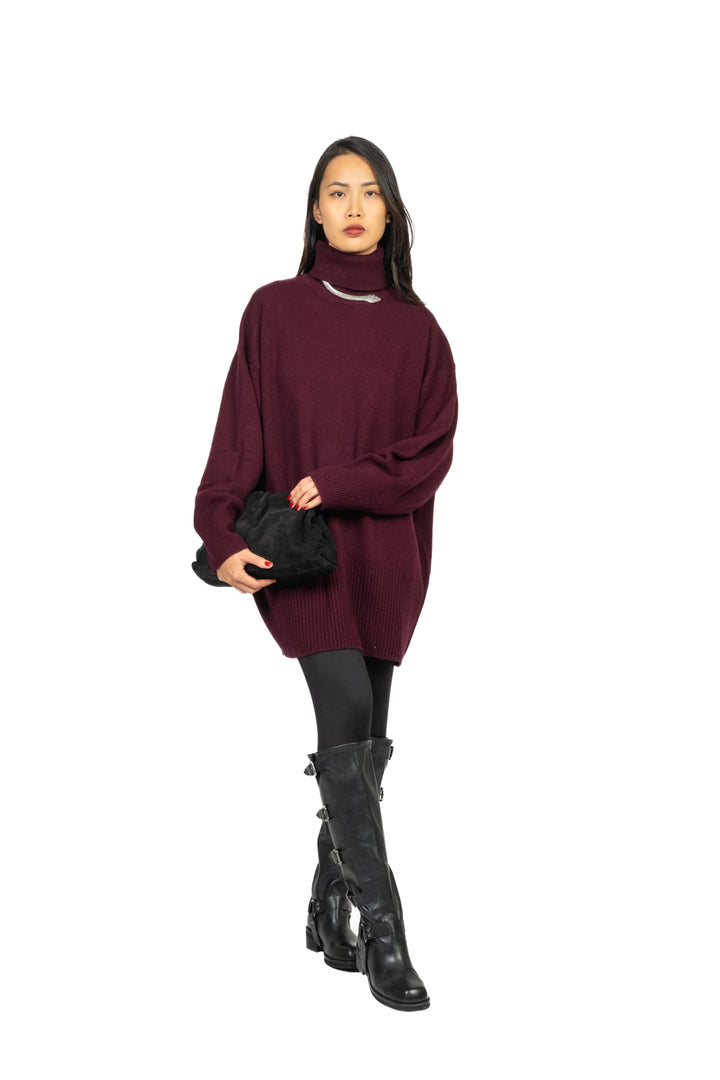 Tensione In - Maglia over con collo alto Art. WL773AI25