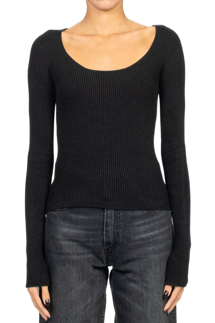 Vicolo - Maglia costine scollo tondo Art. 77316F