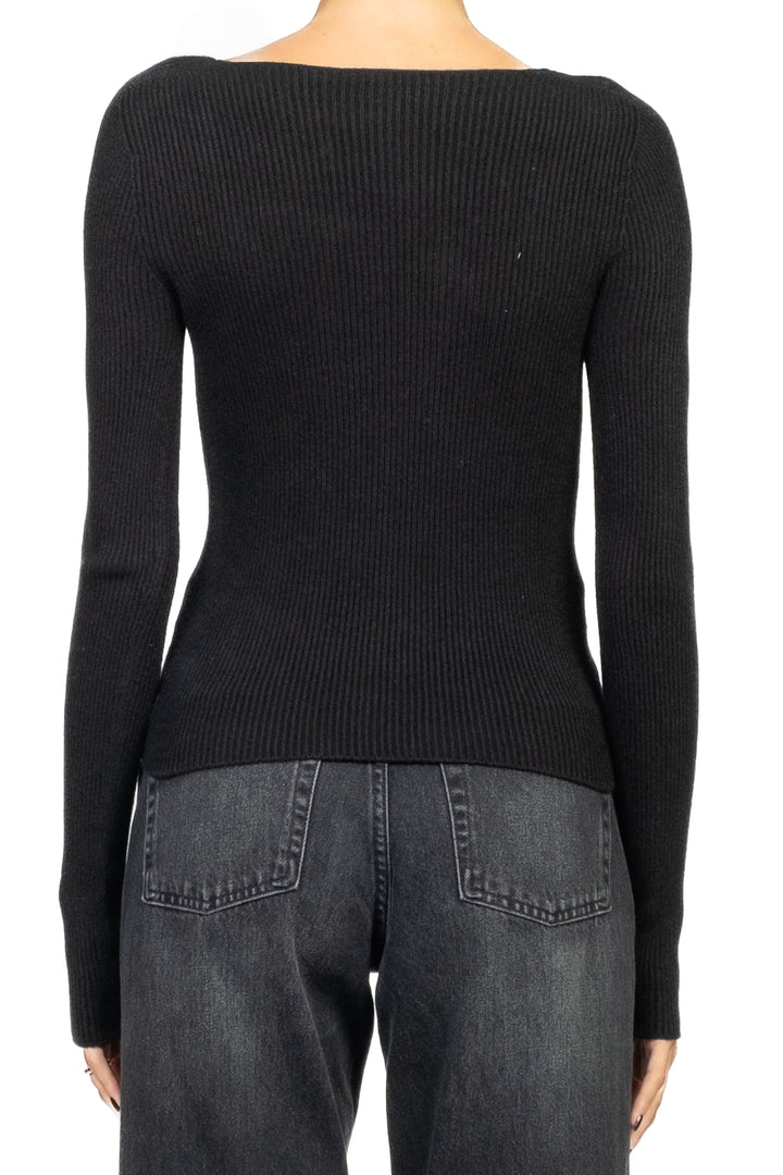 Vicolo - Maglia costine scollo tondo Art. 77316F