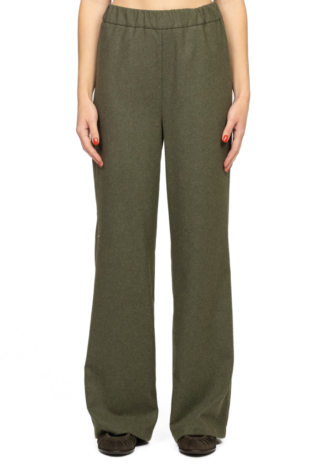 Vicolo - Pantalone palazzo flanella con elastico Art. TF1999