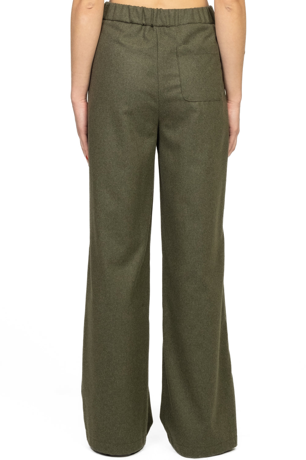 Vicolo - Pantalone palazzo flanella con elastico Art. TF1999