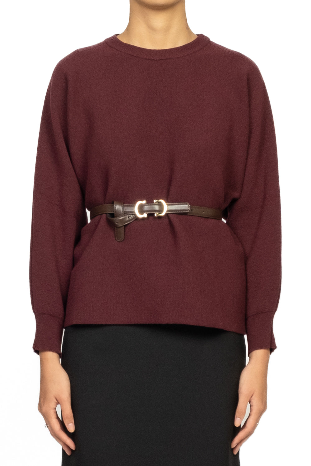 Vicolo - Maglia manica palloncino con cintura Art. 22207F