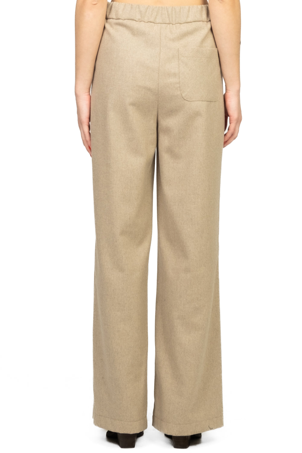 Vicolo - Pantalone palazzo flanella con elastico Art. TF1999