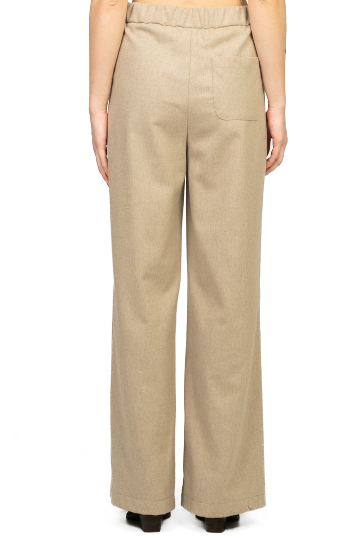 Vicolo - Pantalone palazzo flanella con elastico Art. TF1999