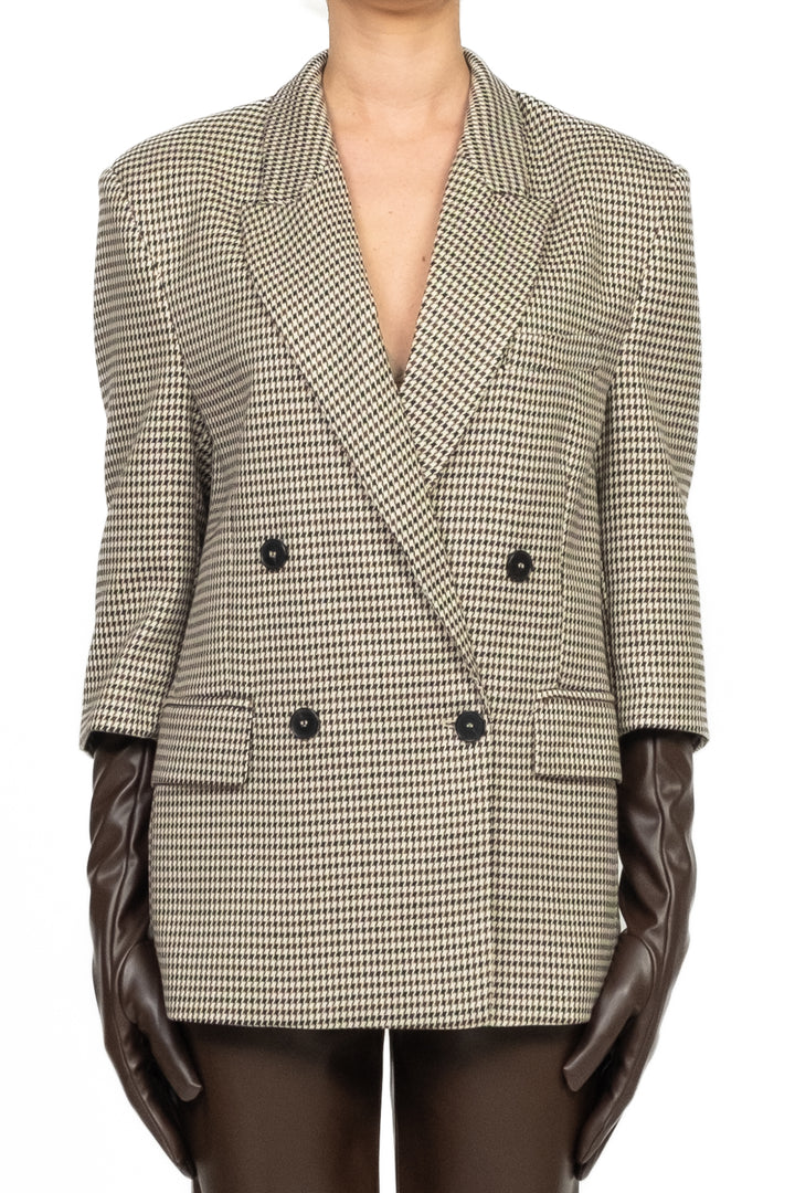 Vicolo - Giacca doppio petto pied de poule con guanti Art. TF2107