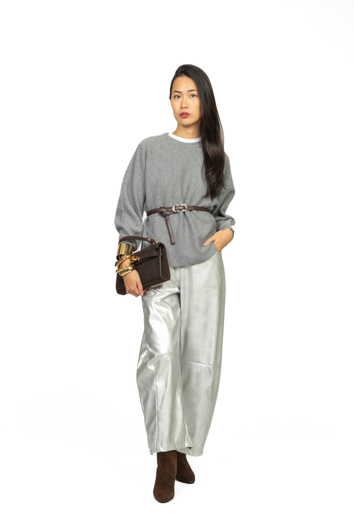 Vicolo - Maglia manica palloncino con cintura Art. 22207F