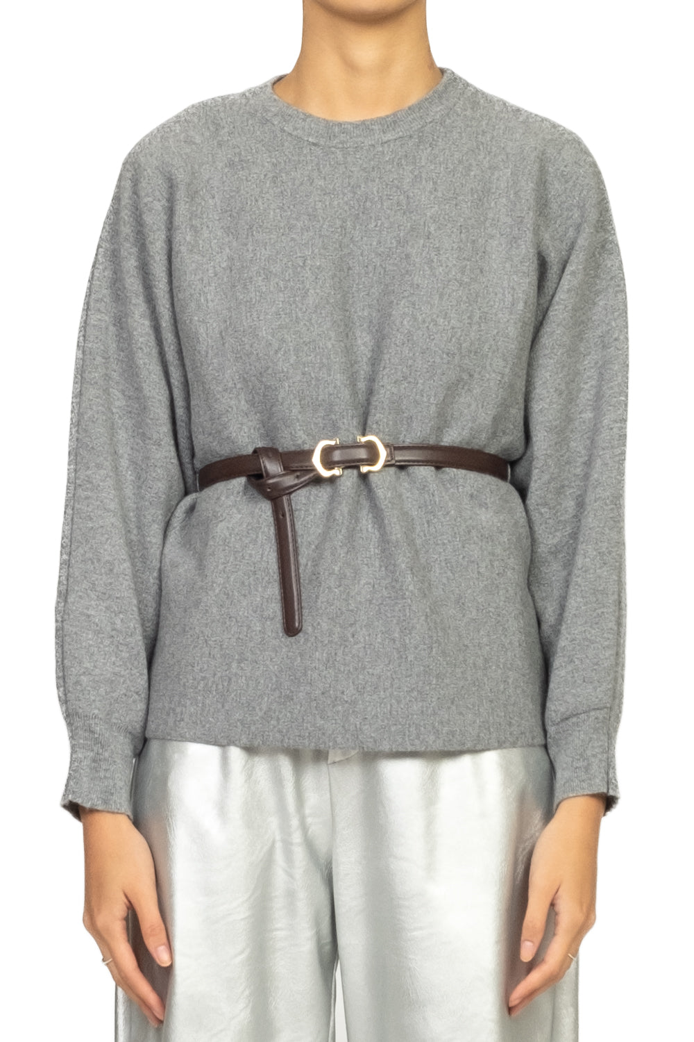 Vicolo - Maglia manica palloncino con cintura Art. 22207F