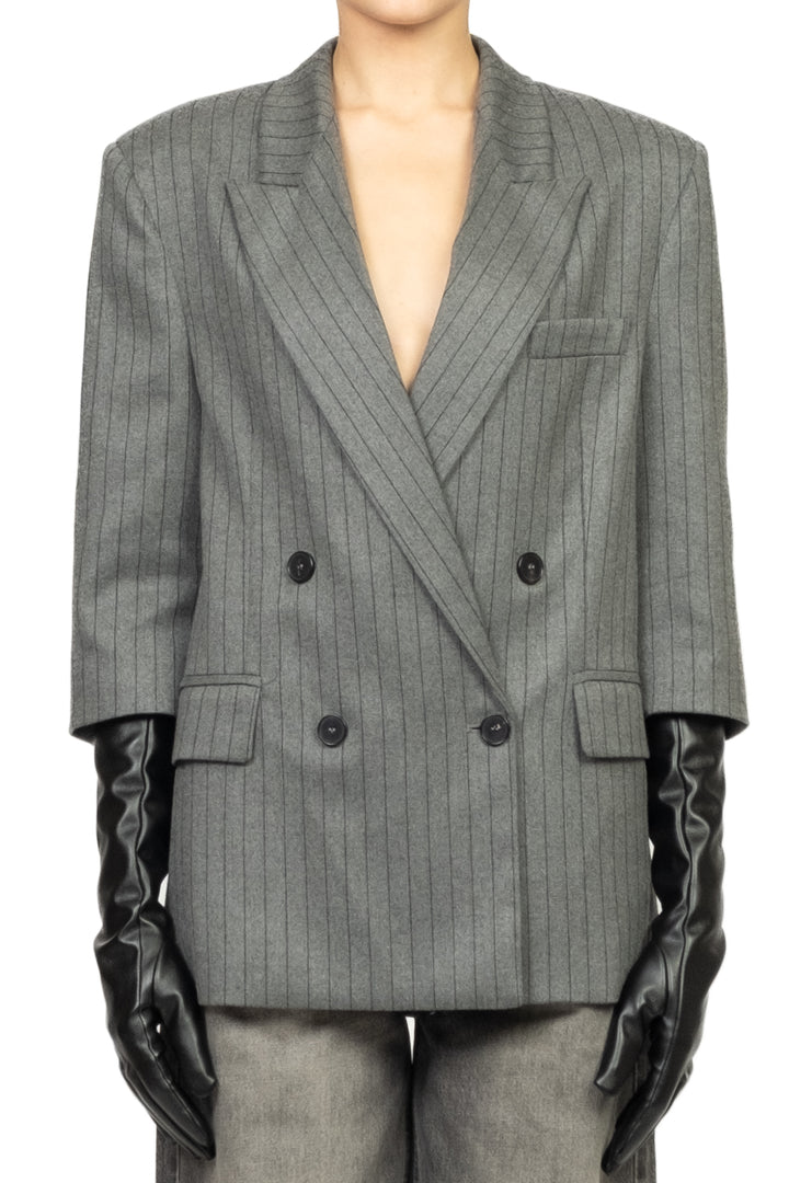 Vicolo - Giacca doppio petto gessata con guanti Art. TF2104