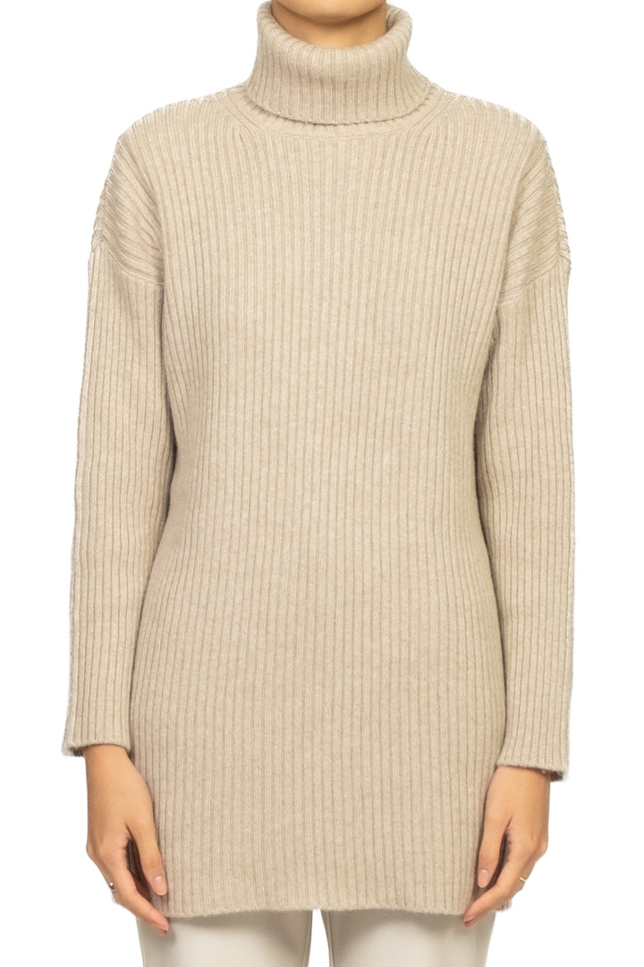 Vicolo - Maglia collo alto con spalline a coste Art. 77317F