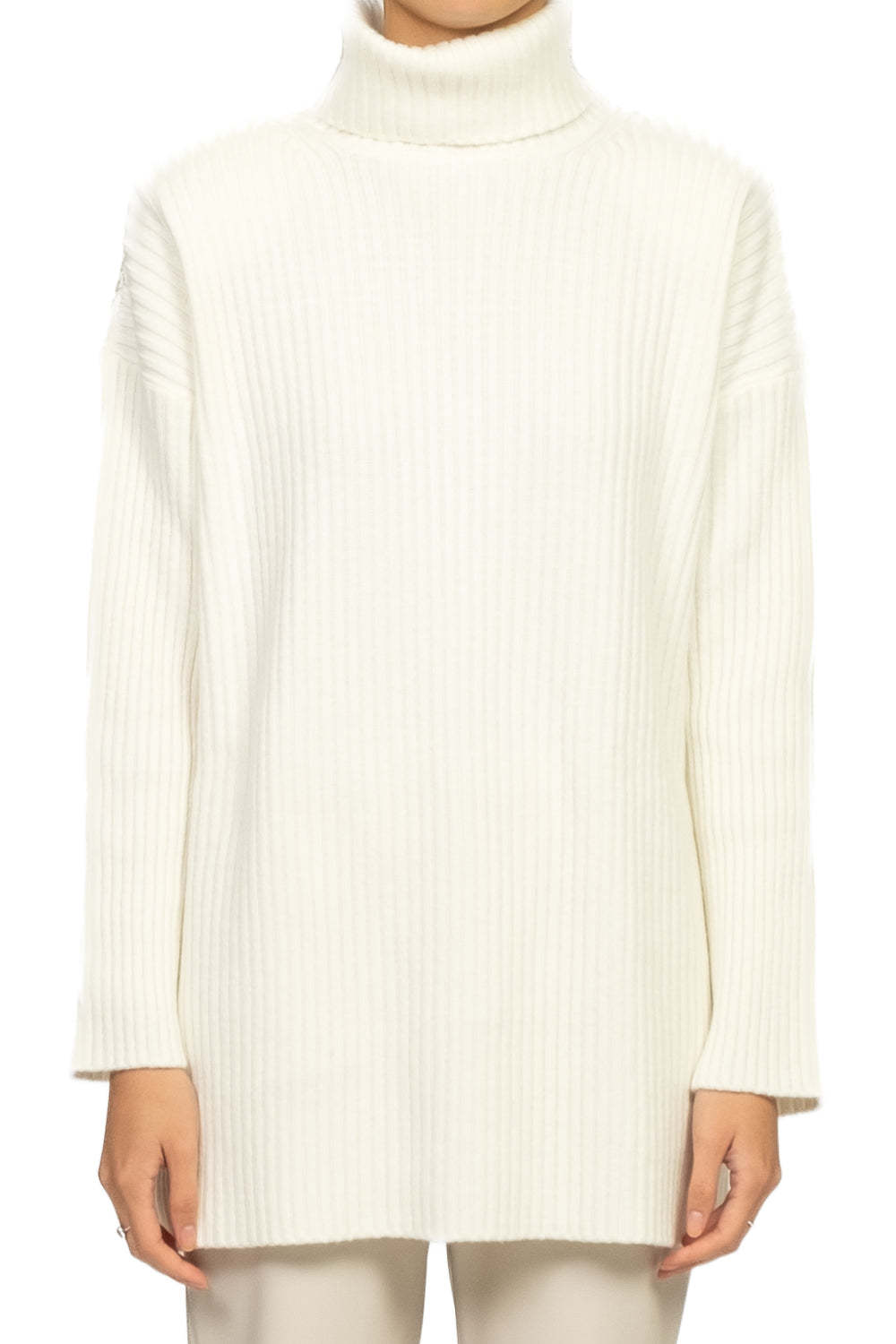 Vicolo - Maglia collo alto con spalline a coste Art. 77317F