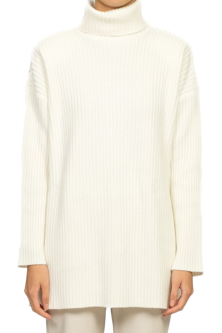 Vicolo - Maglia collo alto con spalline a coste Art. 77317F