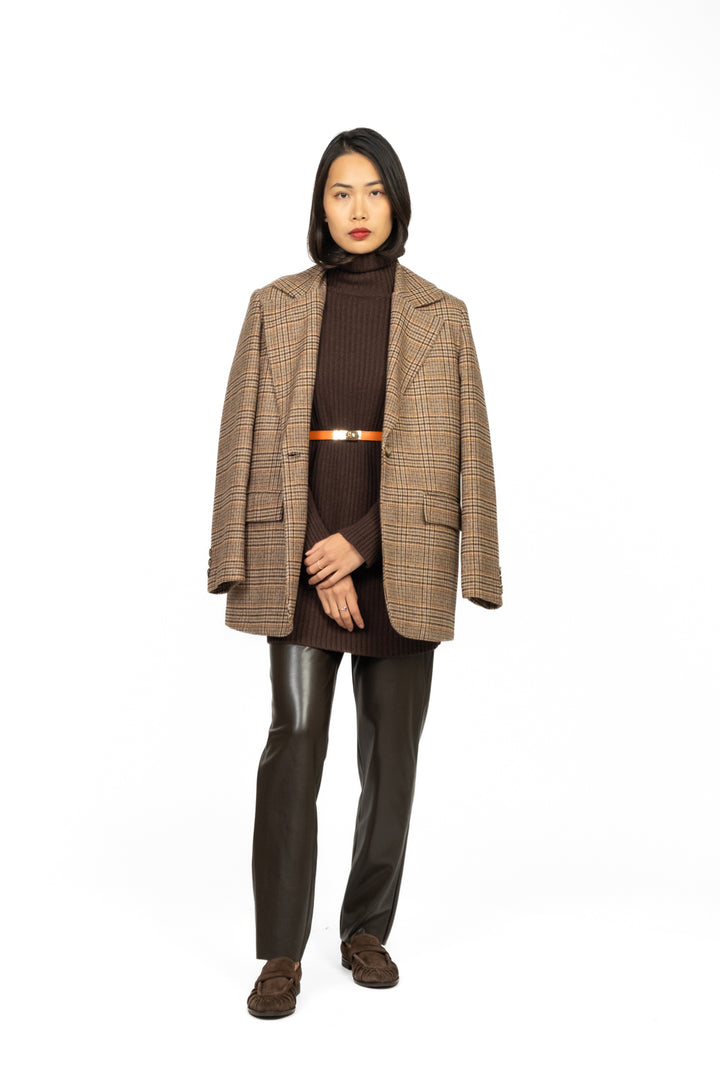 Vicolo - Maglia collo alto con spalline a coste Art. 77317F