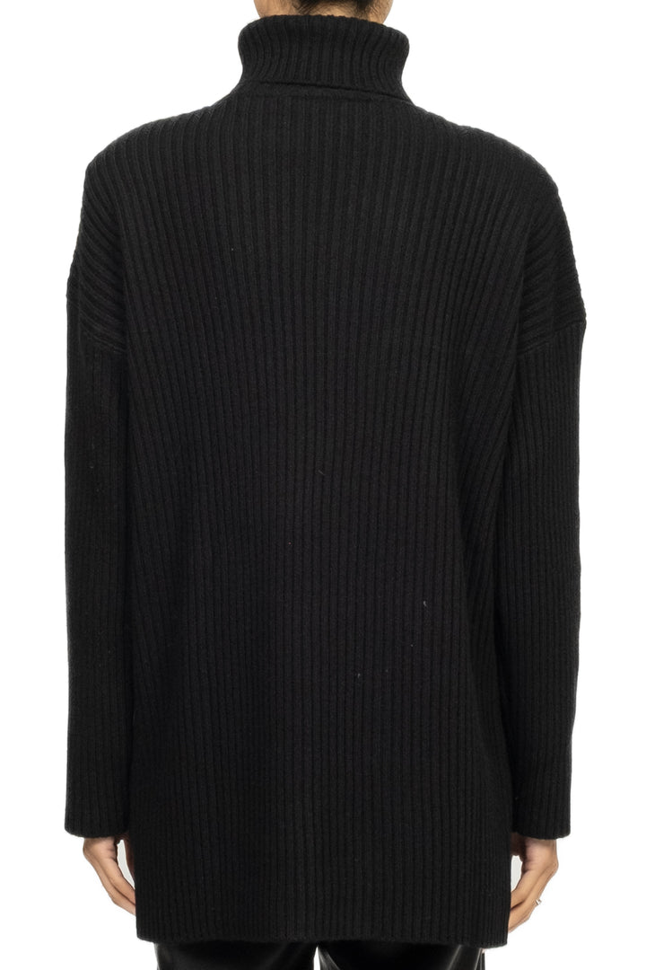 Vicolo - Maglia collo alto con spalline a coste Art. 77317F