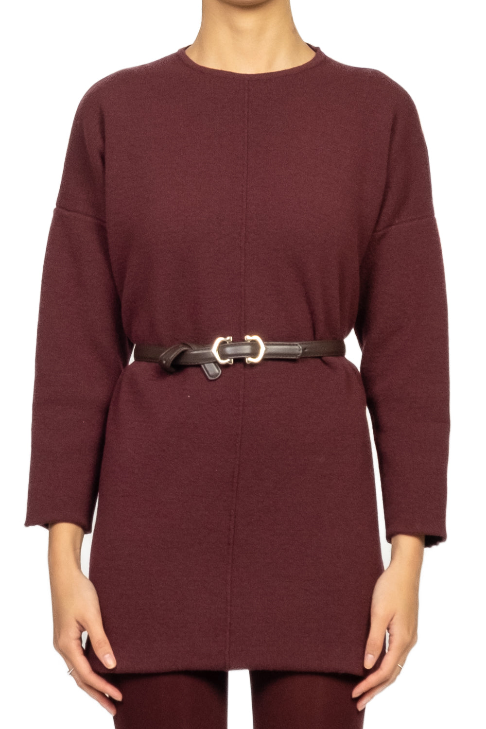 Vicolo - Maglia lunga con cintura Art. 22208F