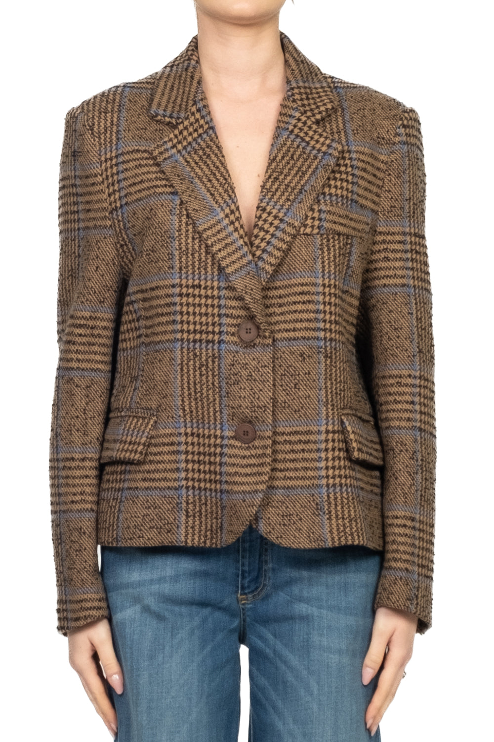 Tensione In - Giacca check corta Art. W25J995