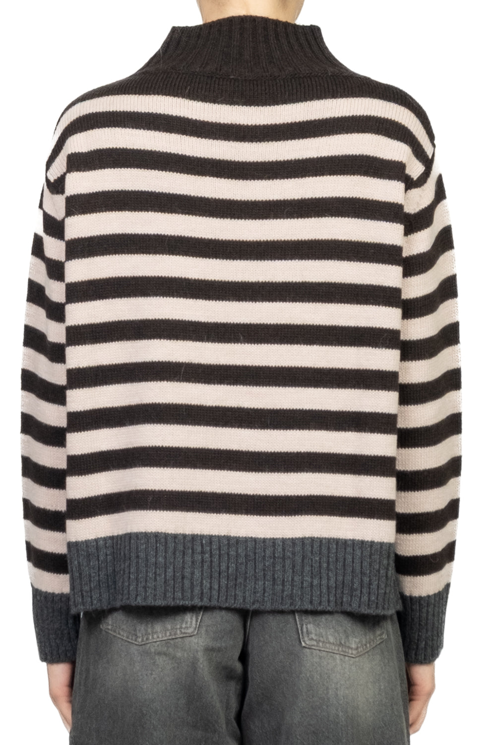 Tensione In - Maglia mezzo collo rigata Art. D82016