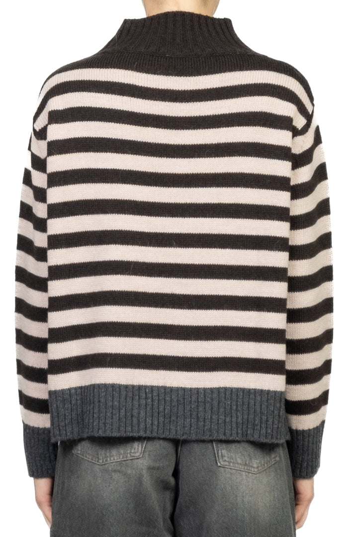 Tensione In - Maglia mezzo collo rigata Art. D82016