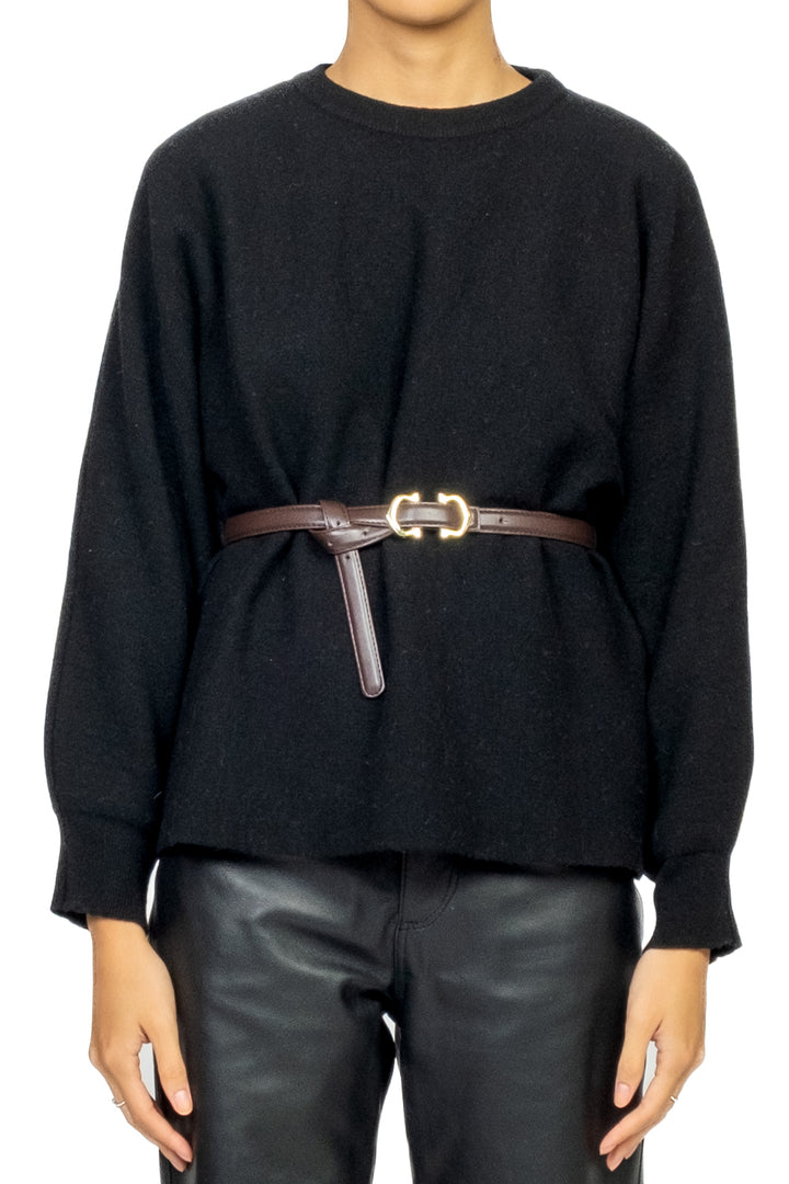 Vicolo - Maglia manica palloncino con cintura Art. 22207F