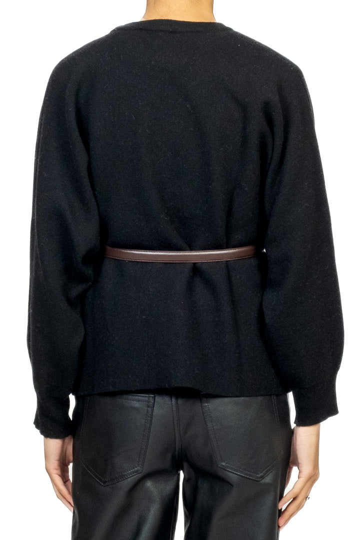 Vicolo - Maglia manica palloncino con cintura Art. 22207F