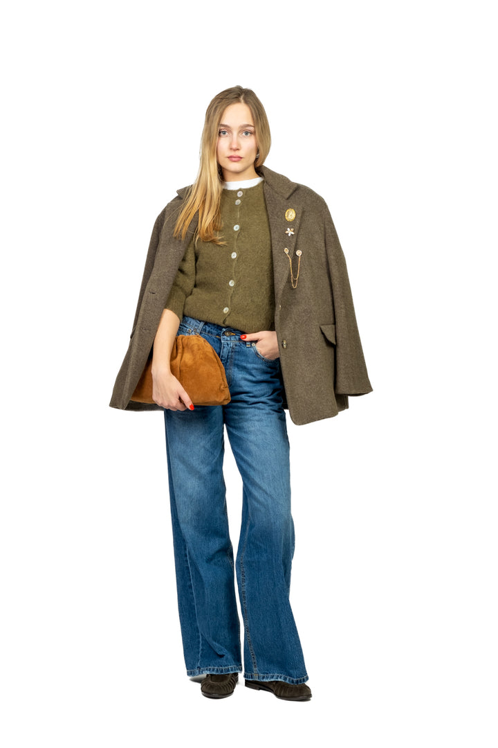 Kontatto - Cardigan in mohair manica palloncino Art. 3M0873C