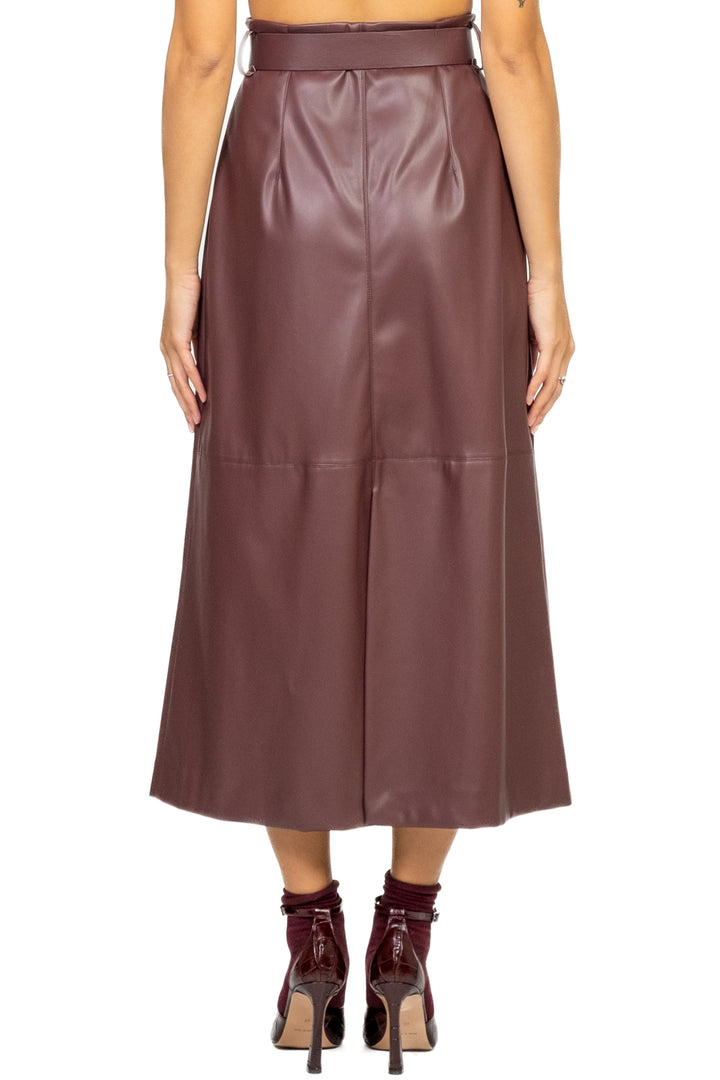 Imperial - Gonna ecopelle trapezio con cintura Art. GMG2KGJC