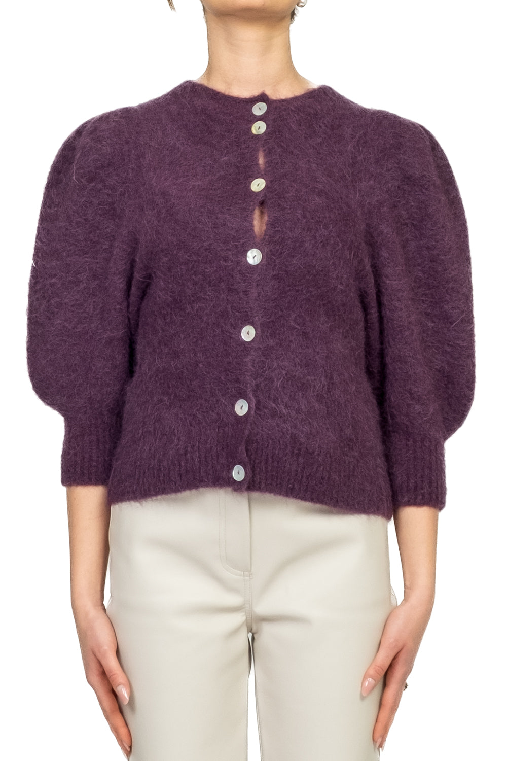 Kontatto - Cardigan in mohair manica palloncino Art. 3M0873C