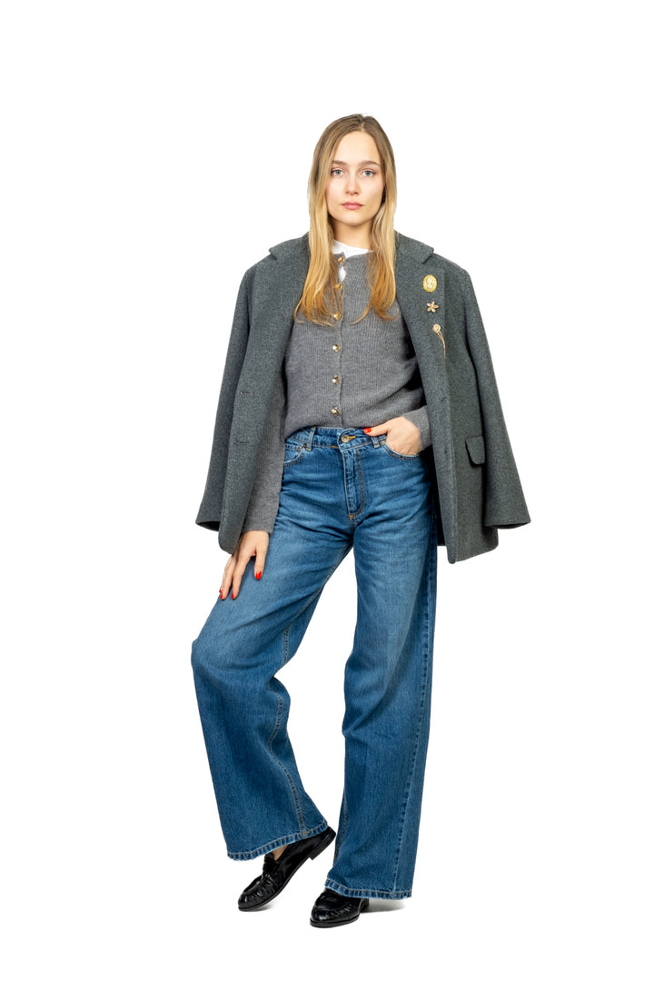 Kontatto - Cardigan coste bottoni oro Art. 3M0882CN