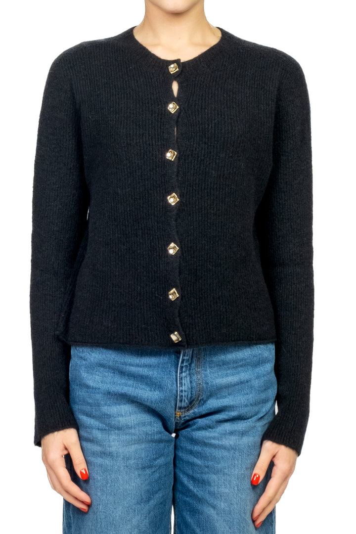 Kontatto - Cardigan coste bottoni oro Art. 3M0882CN