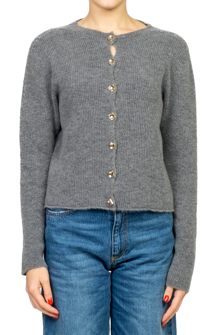 Kontatto - Cardigan coste bottoni oro Art. 3M0882CN
