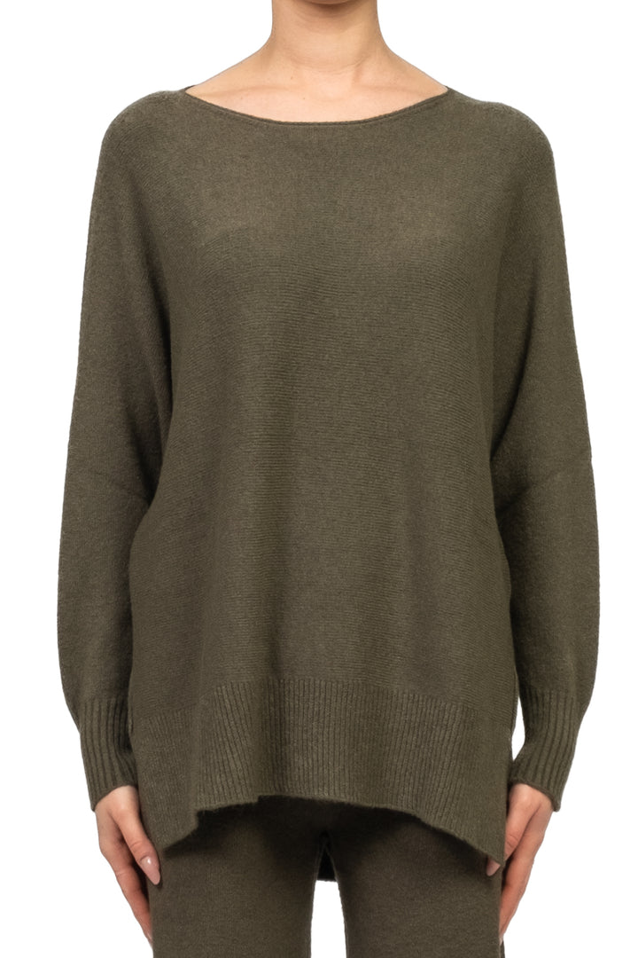 Kontatto - Maglia scollo barca con spacchi Art. FA102N