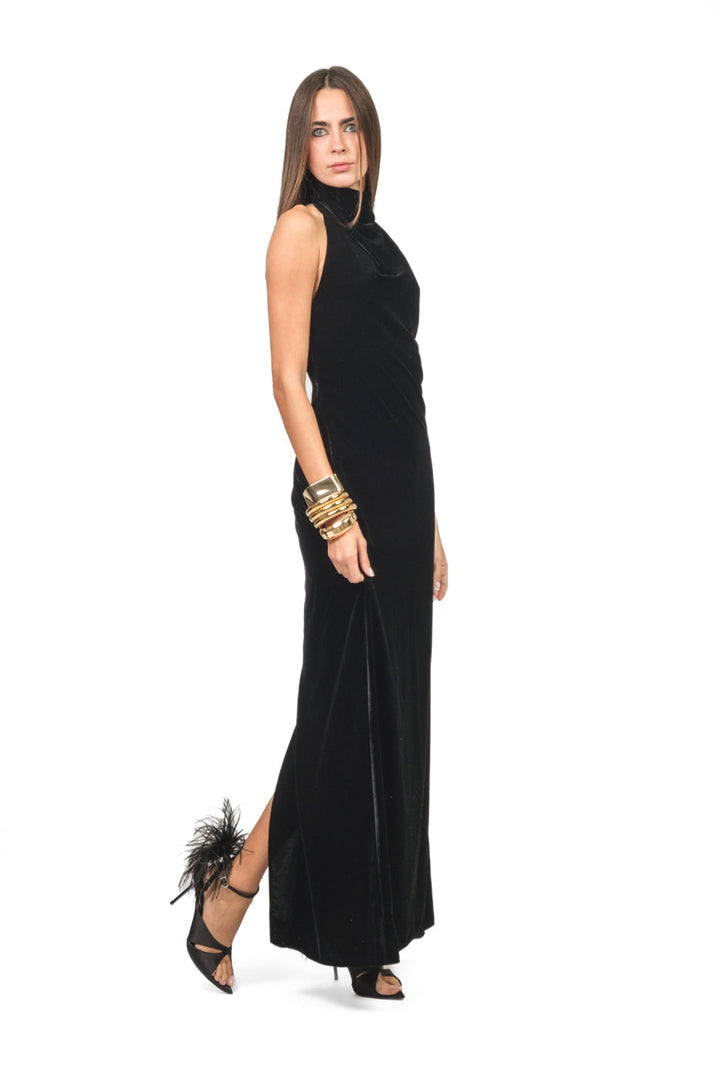 Vicolo - Abito in ciniglia scollo marylin Art. TF0969