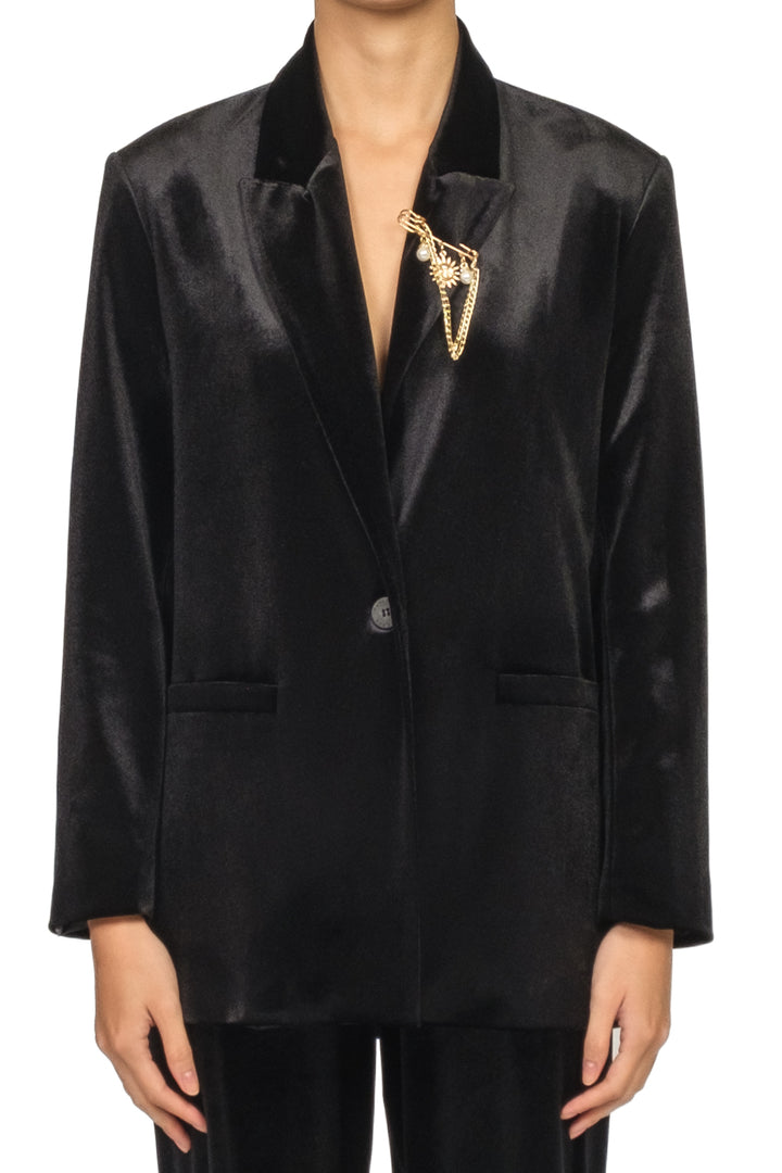 Have One - Giacca in ciniglia con spilla Art. JGE-P109