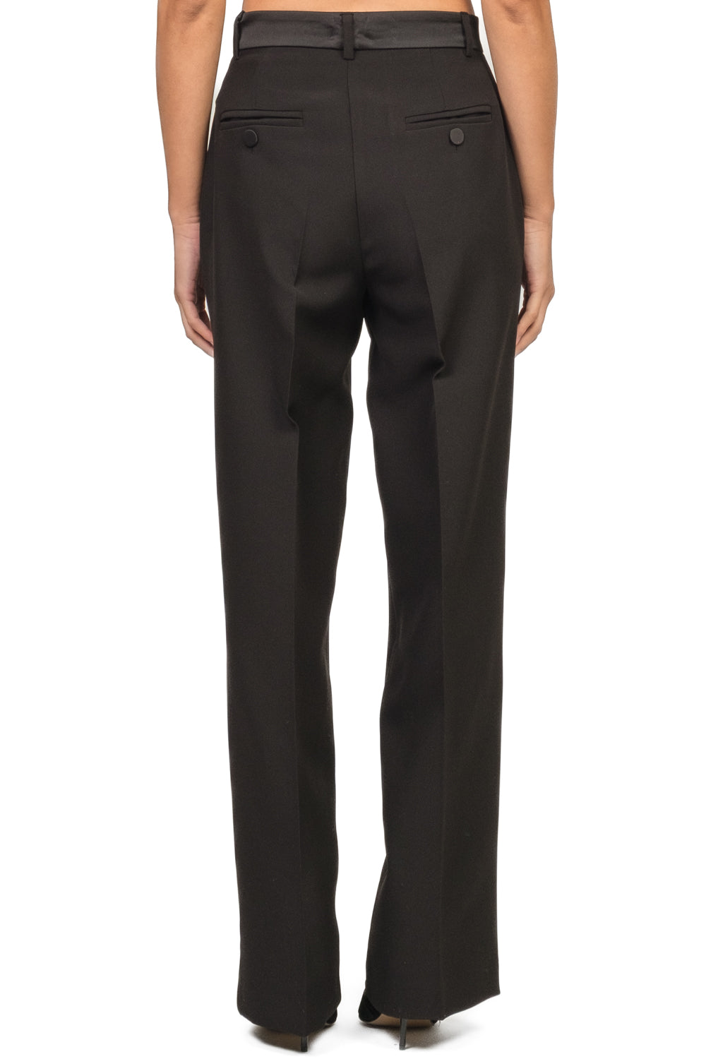 Vicolo - Pantalone gamba dritta con banda in raso Art. TF1475