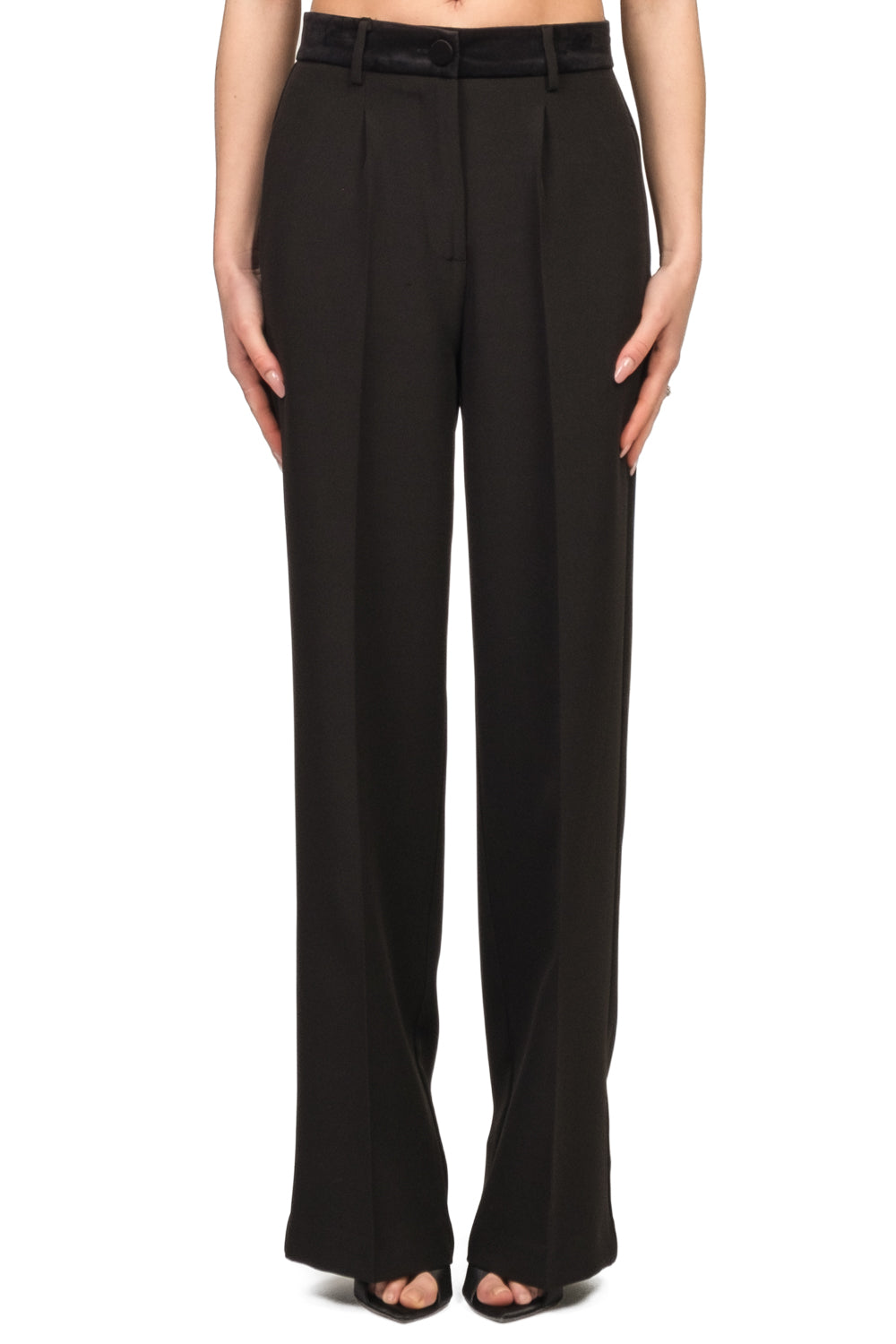 Vicolo - Pantalone gamba dritta banda in ciniglia Art. TF0412