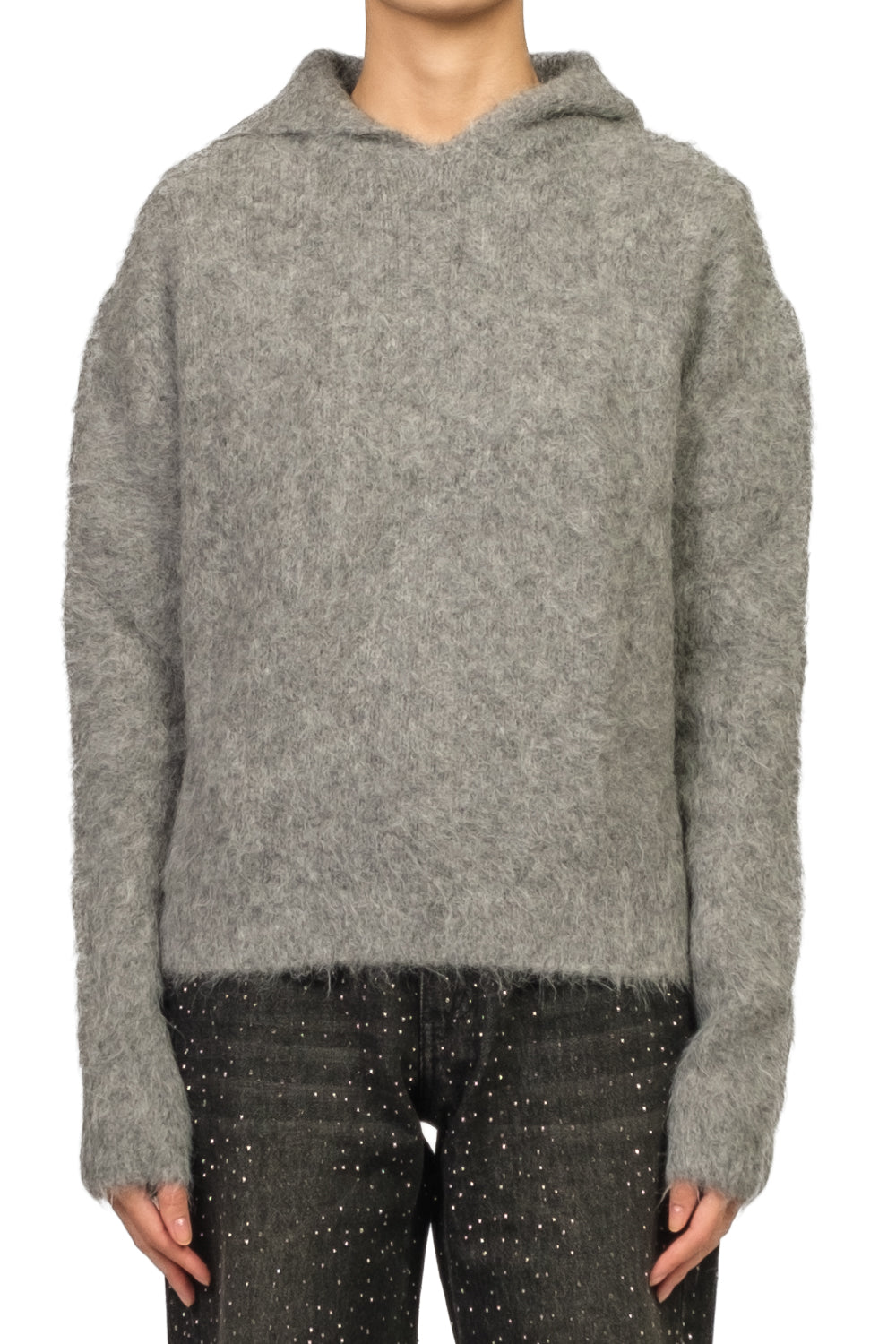 Vicolo - Maglia misto alpaca con cappuccio Art. 55242F