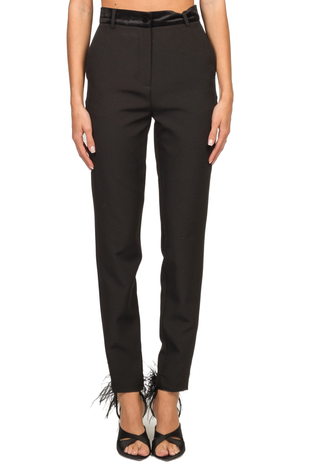 Vicolo - Pantalone sigaretta banda in ciniglia Art. TF1743