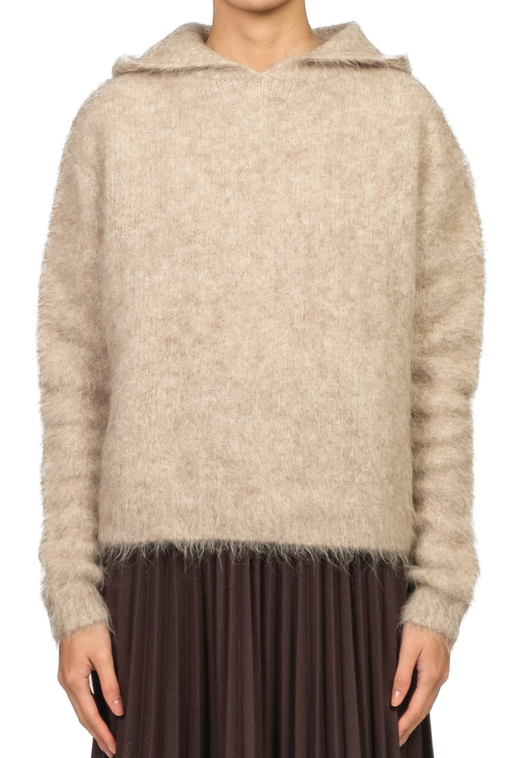 Vicolo - Maglia misto alpaca con cappuccio Art. 55242F