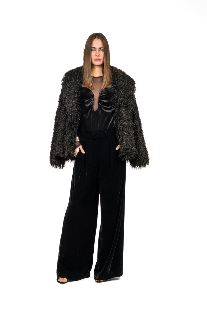 Vicolo - Body in ciniglia semi trasparente Art. TF0391