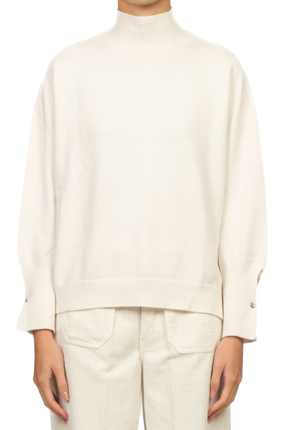 Vicolo - Maglia collo alto bottone gioiello Art. 77379F