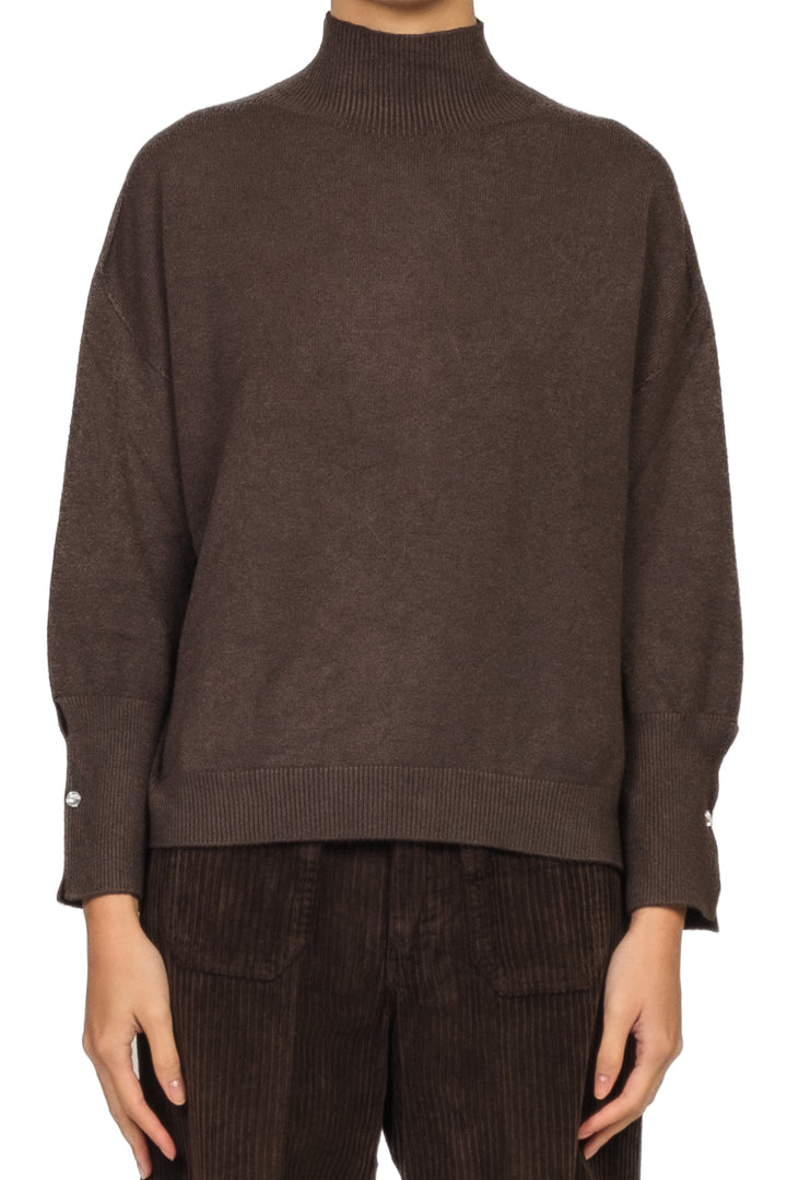 Vicolo - Maglia collo alto bottone gioiello Art. 77379F