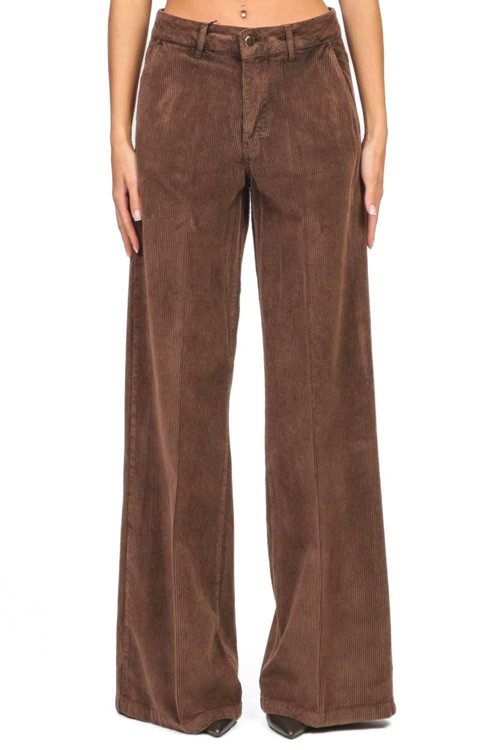 Tensione In - Pantalone palazzo velluto coste Art. CJ12712