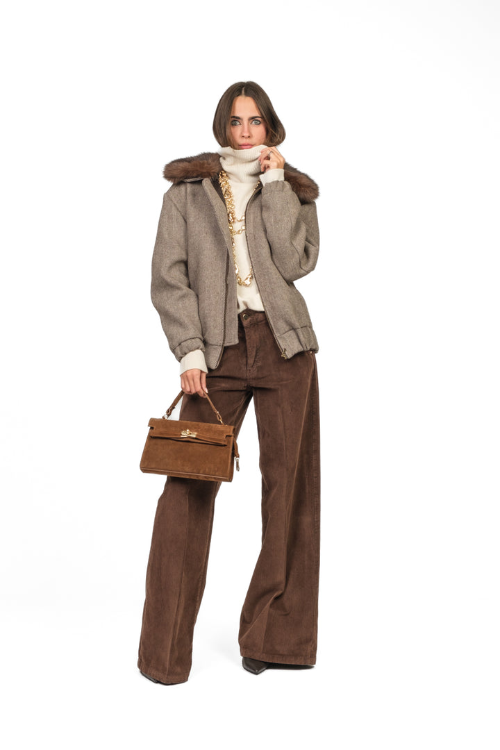 Tensione In - Pantalone palazzo velluto coste Art. CJ12712