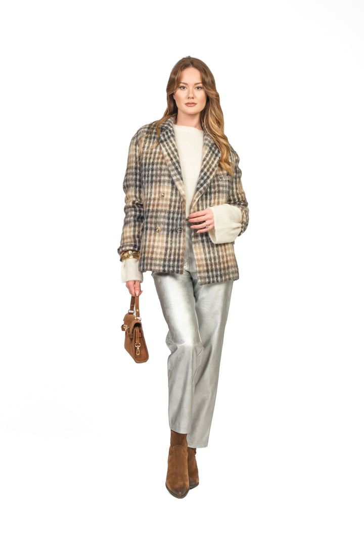 Tensione In - Pantalone dritto ecopelle laminato Art. 225092-1