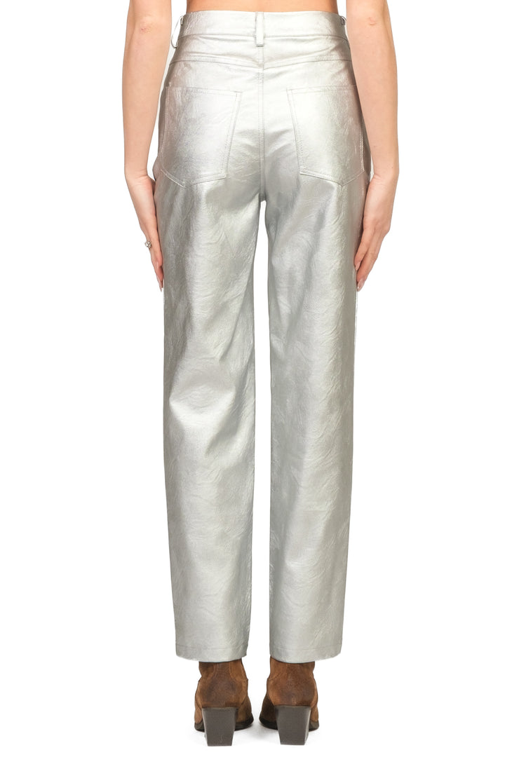 Tensione In - Pantalone dritto ecopelle laminato Art. 225092-1