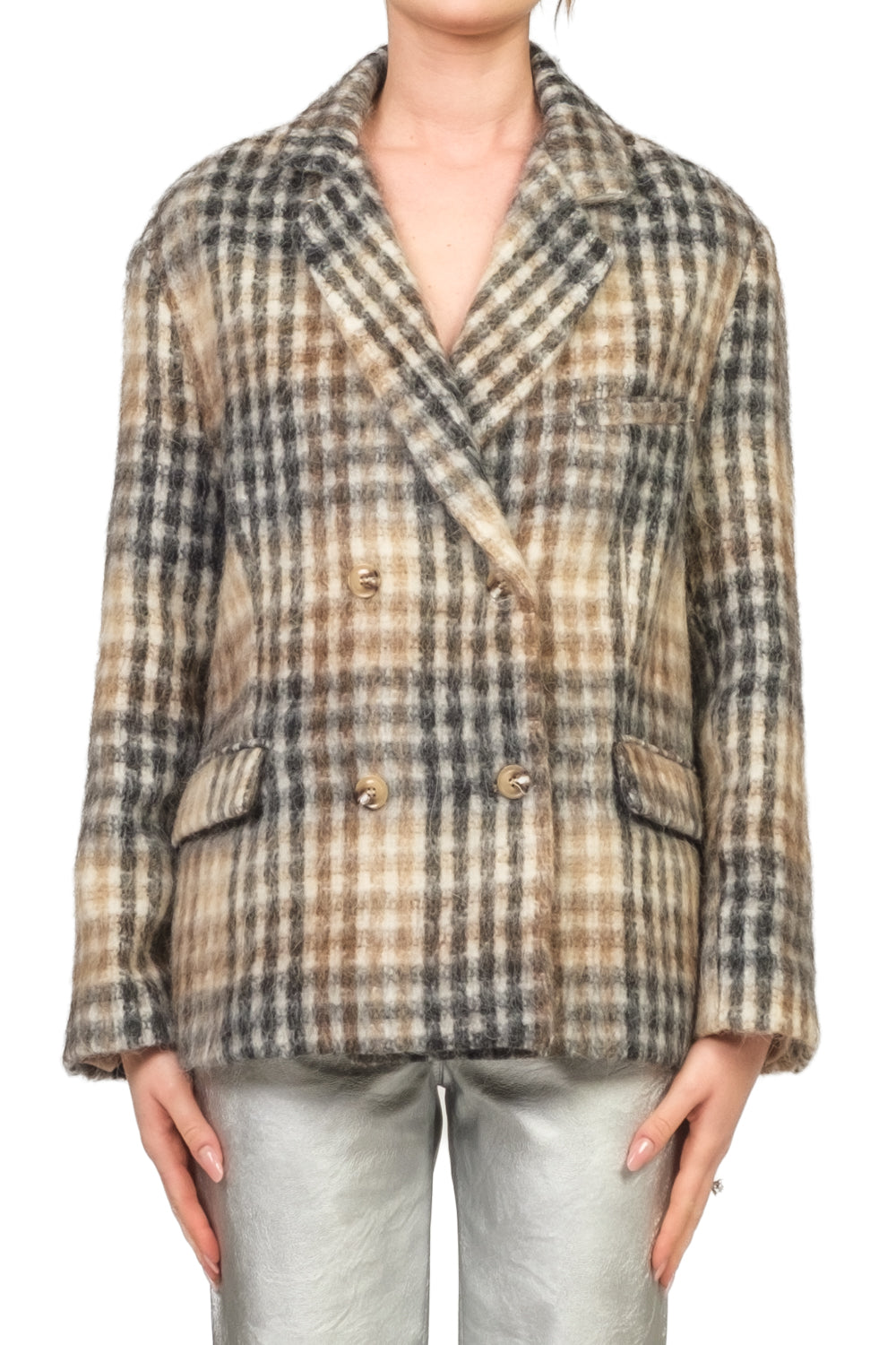 Tensione In - Giacca over doppio petto quadretti Art. 26B1693