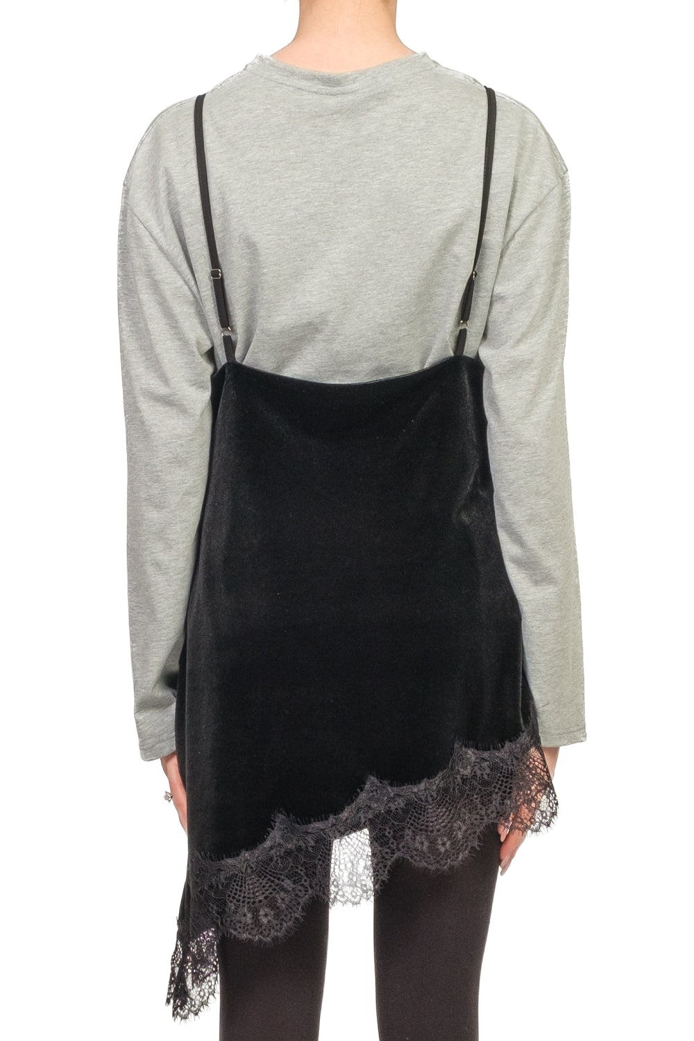 Tensione In - T-shirt con top ciniglia con pizzo Art. FW250102