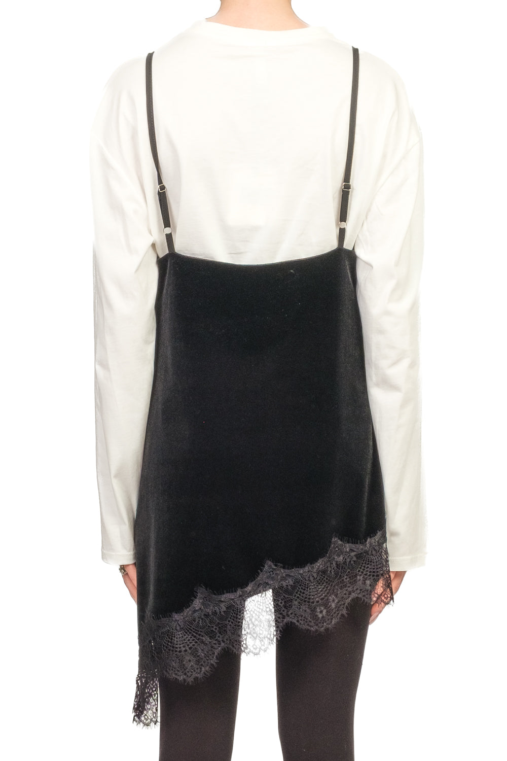 Tensione In - T-shirt con top ciniglia con pizzo Art. FW250102