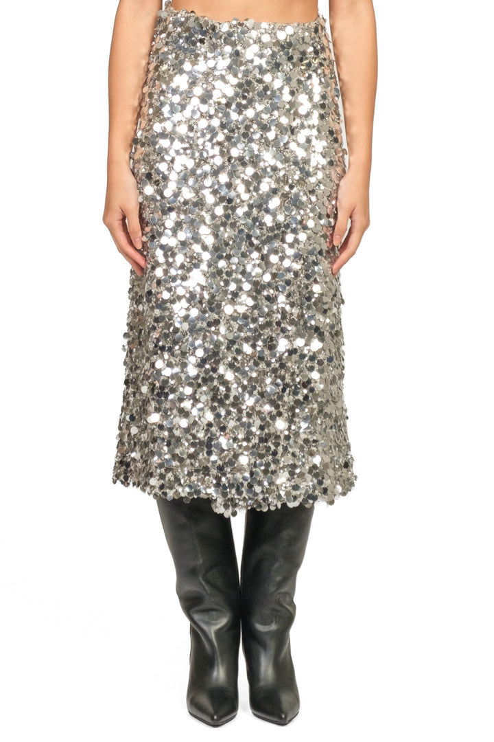 Tensione In - Gonna midi portafoglio con paillettes Art. W25GB98